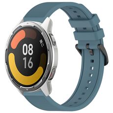Per Xiaomi MI Watch Color 2 Cinturino in silicone strutturato in tinta unita da 22 mm (Rock Cyan)