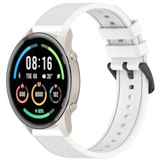 Per Xiaomi MI Watch Sport 22mm cinturino in silicone strutturato in tinta unita (bianco)