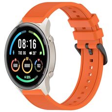 Per Xiaomi MI Watch Sport 22mm cinturino in silicone strutturato in tinta unita (arancione)