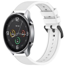 Per Xiaomi MI Watch Color 22mm cinturino in silicone strutturato in tinta unita (bianco)