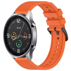 Per Xiaomi MI Watch Color 22mm cinturino in silicone strutturato in tinta unita (arancione)