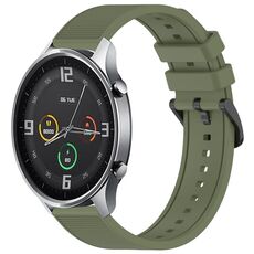 Per cinturino per orologio Xiaomi MI Watch Color 22mm in silicone strutturato in tinta unita (verde)