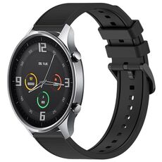 Per Xiaomi MI Watch Color 22mm cinturino in silicone strutturato in tinta unita (nero)