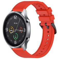 Per Xiaomi MI Watch Color 22mm cinturino in silicone strutturato in tinta unita (rosso)