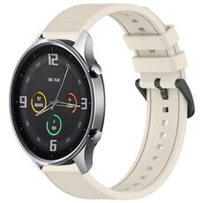 Per Xiaomi MI Watch Color 22mm cinturino in silicone strutturato in tinta unita (Starlight)