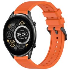 Per Xiaomi Haylou RT2 LS10 cinturino in silicone strutturato in tinta unita da 22 mm (arancione)