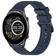 Per Xiaomi Haylou RT2 LS10 cinturino in silicone strutturato in tinta unita da 22 mm (blu notte)