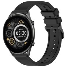 Per Xiaomi Haylou RT2 LS10 cinturino in silicone tinta unita strutturato da 22 mm (nero)