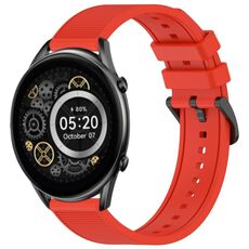 Per cinturino per orologio Xiaomi Haylou RT2 LS10 in silicone tinta unita da 22 mm (rosso)