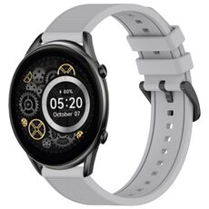 Per Xiaomi Haylou RT2 LS10 cinturino in silicone tinta unita strutturato da 22 mm (grigio)