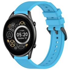 Per Xiaomi Haylou RT2 LS10 cinturino in silicone strutturato in tinta unita da 22 mm (blu cielo)