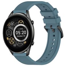 Per Xiaomi Haylou RT2 LS10 cinturino in silicone strutturato in tinta unita da 22 mm (ciano roccia)