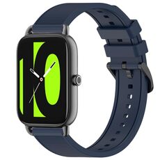 Per cinturino per orologio Xiaomi Haylou RS4 LS12 da 22 mm in silicone strutturato in tinta unita (blu notte)