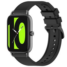Per Xiaomi Haylou RS4 LS12 cinturino in silicone strutturato in tinta unita da 22 mm (nero)