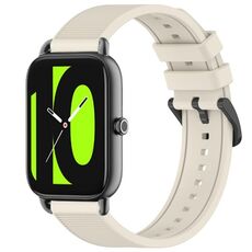 Per cinturino per orologio Xiaomi Haylou RS4 LS12 da 22 mm in silicone strutturato in tinta unita (Starlight)