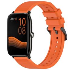 Per Xiaomi Haylou GST LS09B cinturino in silicone strutturato in tinta unita da 22 mm (arancione)