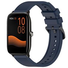 Per Xiaomi Haylou GST LS09B cinturino in silicone strutturato in tinta unita da 22 mm (blu notte)