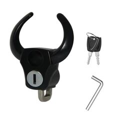 Bullhead Ganci di bloccaggio per casco Gancio anteriore universale per bici da moto senza perforazione(Nero)