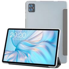 Per Teclast M50 / M50 Pro / M50 HD Custodia intelligente per tablet in pelle con supporto a 3 pieghe (grigio)