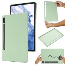 Custodia per tablet antiurto in silicone liquido di colore puro per Samsung Galaxy Tab S9 (verde)