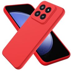 Per Xiaomi 14 Pro Custodia per telefono a copertura totale antigoccia in silicone liquido tinta unita (rosso)