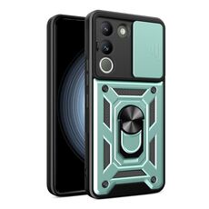 Per vivo V29e Sud Est Asiatico / Y200 5G Cover per fotocamera scorrevole Design TPU + Custodia per PC(Verde)