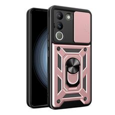Per vivo V29e Sud Est Asiatico / Y200 5G Cover per fotocamera scorrevole Design TPU + Custodia per PC (Oro rosa)
