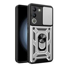 Per vivo V29e Sud Est Asiatico / Y200 5G Cover per fotocamera scorrevole Design TPU + Custodia per PC (Argento)