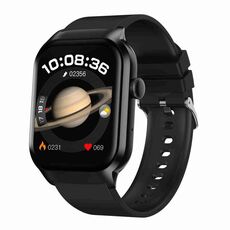 Cinturino in silicone da 2,01 pollici Chiamata Bluetooth Smart Watch Supporto Monitoraggio della frequenza cardiaca / Zucchero nel sangue non invasivo (Nero)