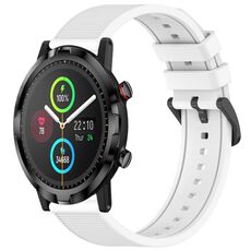 Per cinturino per orologio Xiaomi Haylou RT LS05S da 22 mm in silicone strutturato in tinta unita (bianco)