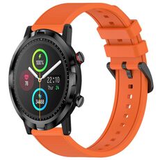 Per Xiaomi Haylou RT LS05S cinturino in silicone strutturato in tinta unita da 22 mm (arancione)