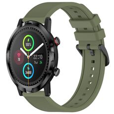 Per cinturino per orologio Xiaomi Haylou RT LS05S da 22 mm in silicone strutturato in tinta unita (verde)