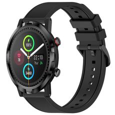 Per cinturino per orologio Xiaomi Haylou RT LS05S da 22 mm in silicone strutturato in tinta unita (nero)
