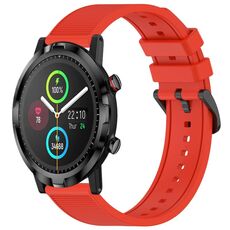 Per cinturino per orologio Xiaomi Haylou RT LS05S da 22 mm in silicone strutturato in tinta unita (rosso)