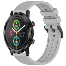 Per Xiaomi Haylou RT LS05S cinturino in silicone tinta unita strutturato da 22 mm (grigio)