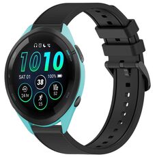 Per cinturino per orologio Garmin Forerunner 265 da 22 mm in silicone strutturato in tinta unita (nero)