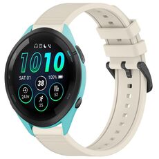 Per cinturino per orologio Garmin Forerunner 265 da 22 mm in silicone strutturato in tinta unita (Starlight)