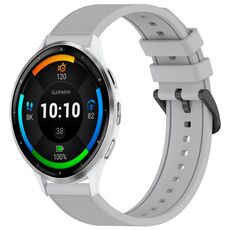 Per cinturino per orologio Garmin Venu 3 da 22 mm in silicone strutturato in tinta unita (grigio)