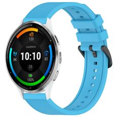 Per cinturino per orologio Garmin Venu 3 da 22 mm in silicone strutturato in tinta unita (blu cielo)