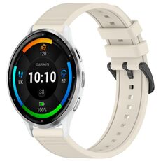 Per cinturino per orologio Garmin Venu 3 da 22 mm in silicone strutturato in tinta unita (Starlight)