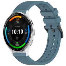 Per cinturino per orologio Garmin Venu 3 da 22 mm in silicone strutturato in tinta unita (ciano roccia)