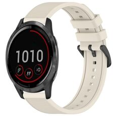 Per cinturino per orologio Garmin Vivoactive 4 da 22 mm in silicone strutturato in tinta unita (Starlight)