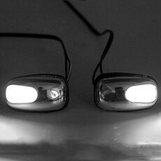 Lampada decorativa spray per tergicristallo per auto, luci spray per cofano a LED (bianco)