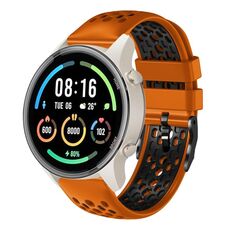 Per Xiaomi MI Watch Sport 22mm Cinturino in silicone traspirante bicolore (arancione + nero)