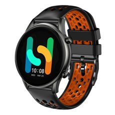 Per Xiaomi Haylou RT2 LS10 Cinturino in silicone traspirante bicolore da 22 mm (nero + arancione)