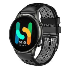 Per Xiaomi Haylou RT2 LS10 Cinturino in silicone traspirante bicolore da 22 mm (nero + grigio)