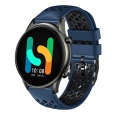 Per Xiaomi Haylou RT2 LS10 Cinturino in silicone traspirante bicolore da 22 mm (blu notte + nero)