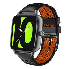 Per Xiaomi Haylou RS4 LS12 Cinturino in silicone traspirante bicolore da 22 mm (nero + arancione)