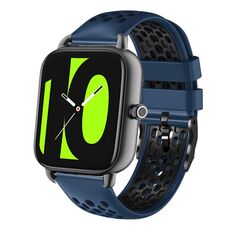Per Xiaomi Haylou RS4 LS12 Cinturino in silicone traspirante bicolore da 22 mm (blu notte + nero)