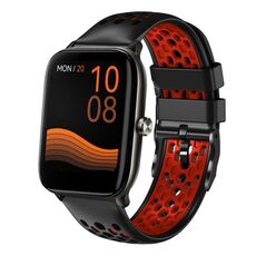 Per Xiaomi Haylou GST LS09B Cinturino in silicone traspirante bicolore da 22 mm (nero + rosso)